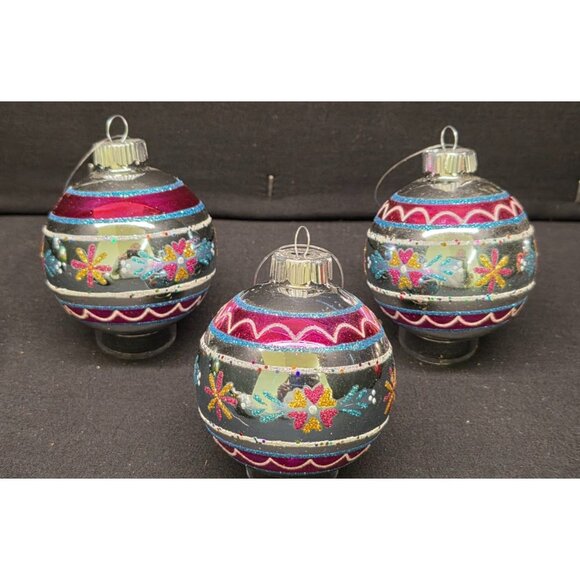 Christopher Radko Shiny Brite Vintage Style Glass Christmas Ornaments - Picture 1 of 6